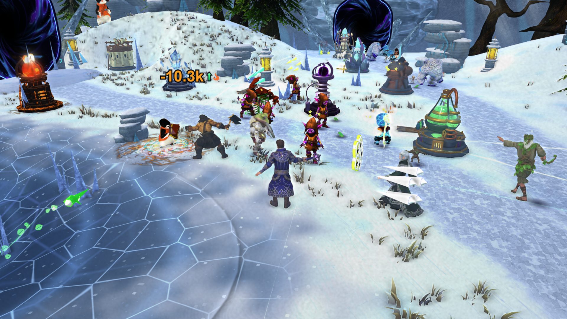 Holding the line with towers and heroes in the frozen highlands